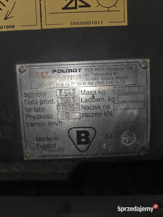 Sprzedam prasę warfama z543 Będków