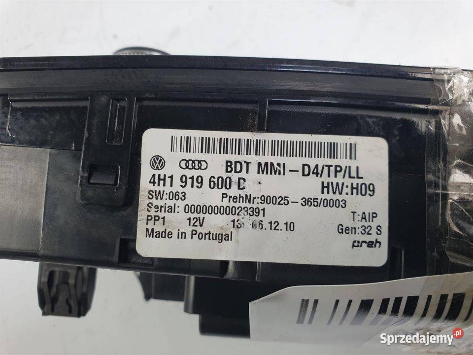 PANEL AUDI A8 D4 PRZED LIFT 4H1919600D kujawsko-pomorskie Lipno