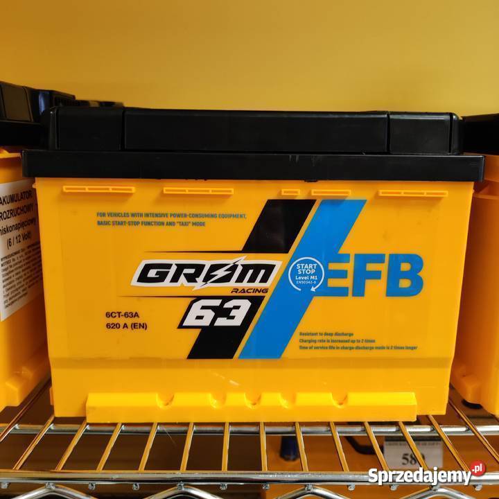 Akumulator GROM RACING 63 AH EFB osobowe Piotrków Trybunalski