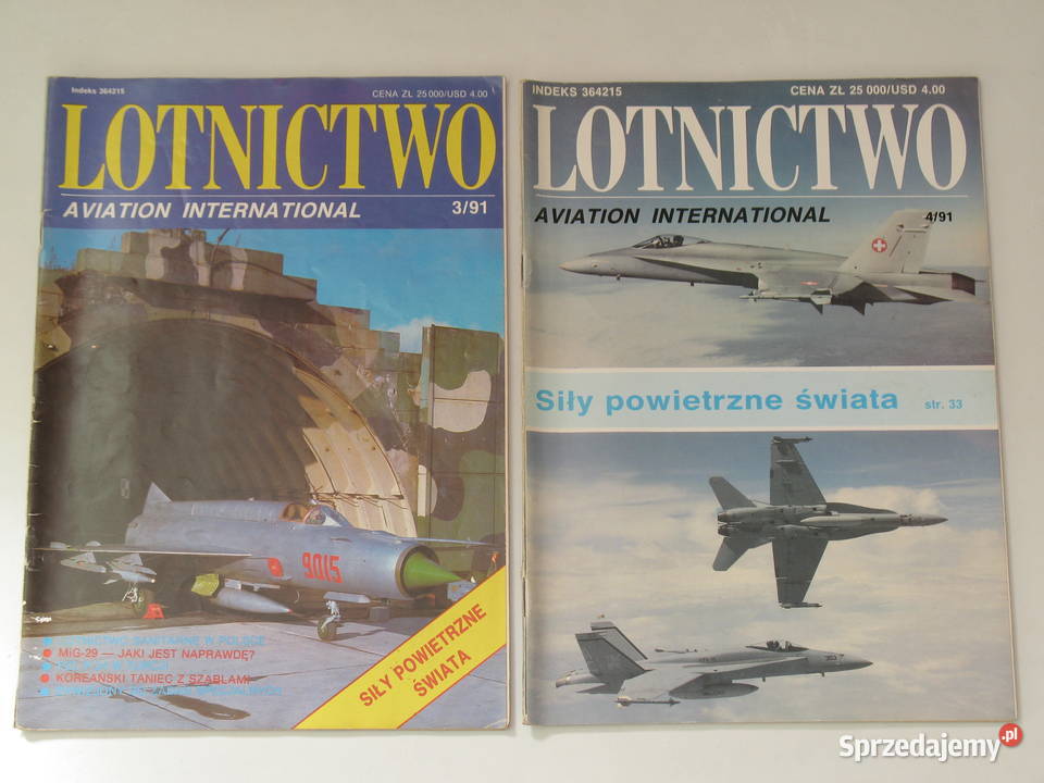 Lotnictwo Aviation International numery 15 1991 Kraków