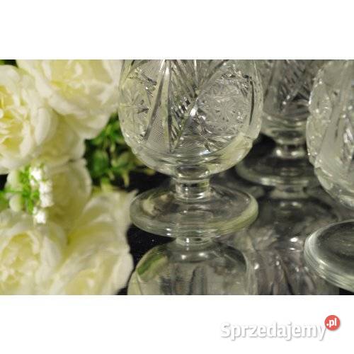Kryształowe kieliszki szlifowane vintage komplet Porcelana i szkło sprzedam