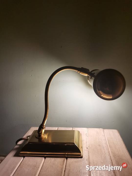 Lampa mosiązna gabinetowab bankierska w stylu Kraków