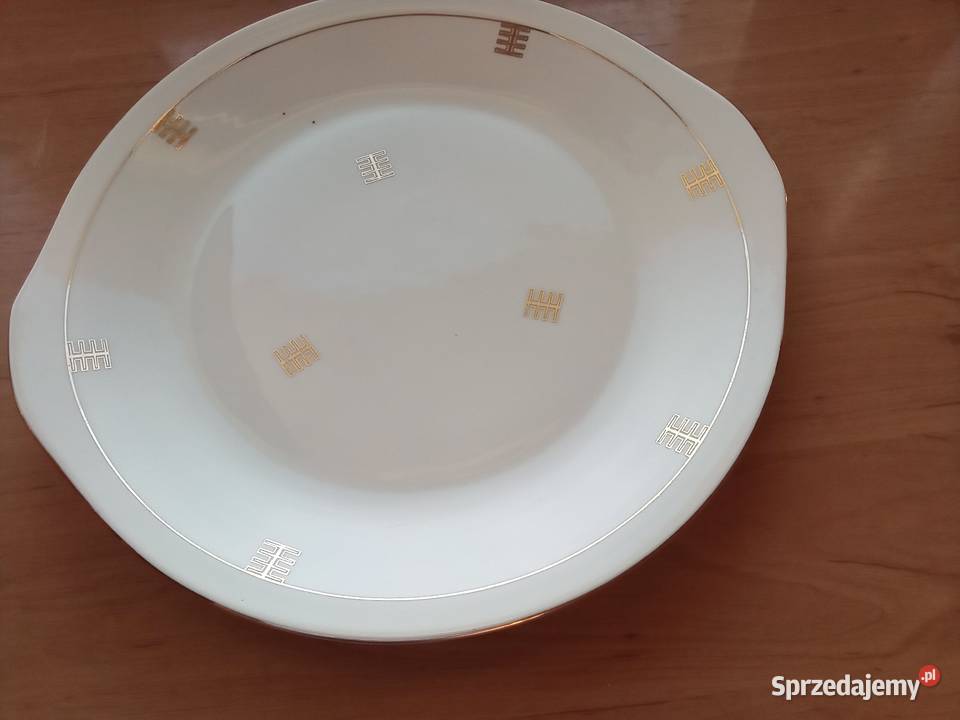 Prl patera porcelana Chodzież uszy złocona Łódź