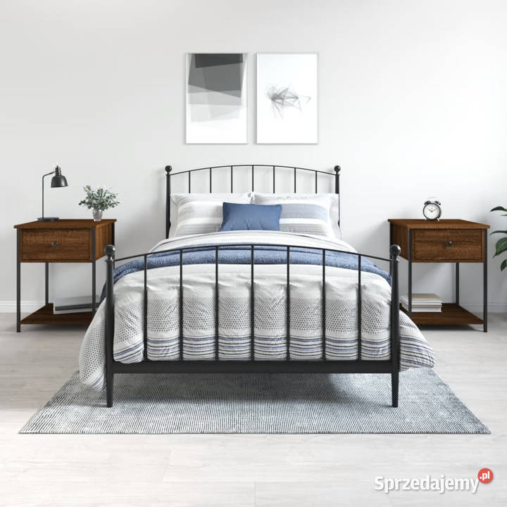 Stoliki nocne 2 brązowy dąb 44x45x58 WM825852 Warszawa