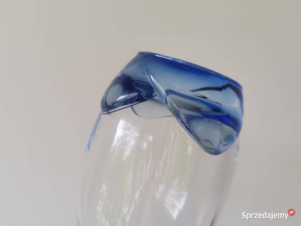 Stary błękitny wazon Porcelana i szkło śląskie Katowice sprzedam