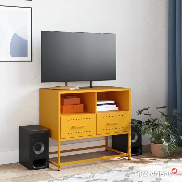 Szafka pod telewizor musztardowa 68x39x605 mazowieckie Warszawa