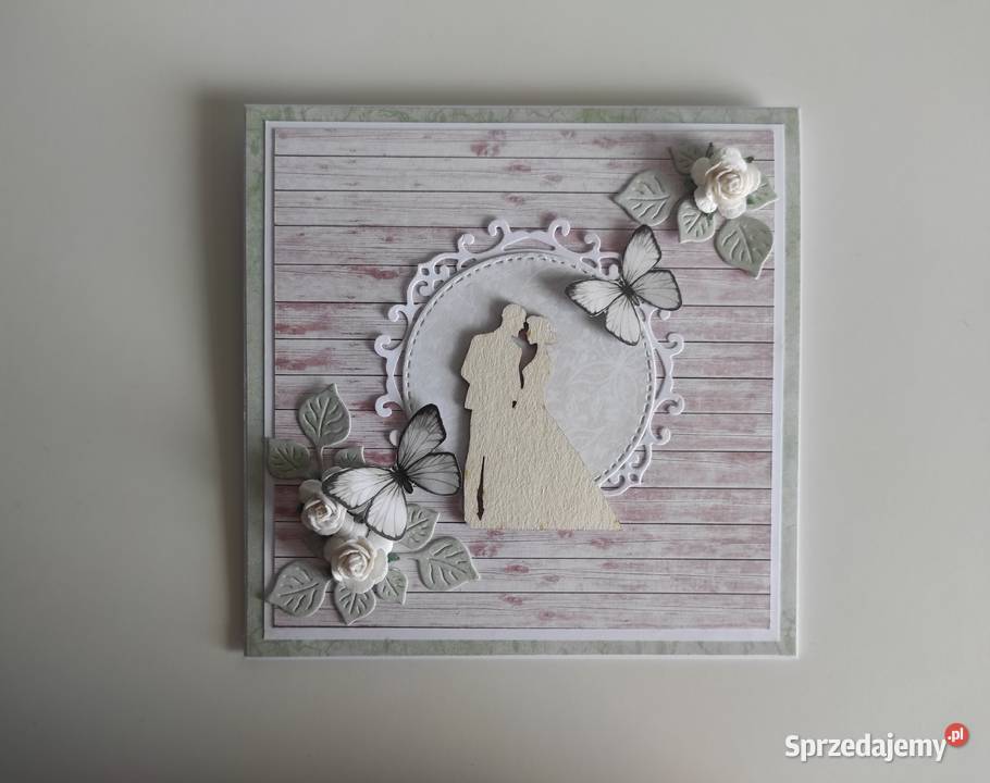 Kartka okolicznościowa ręcznie robiona na ślub