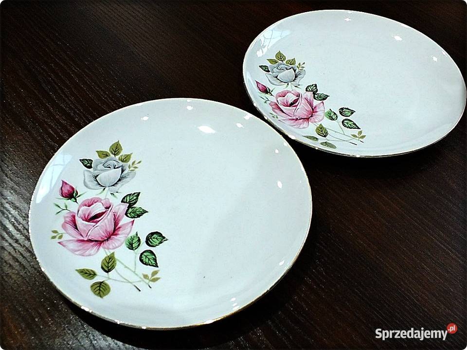 Talerz Talerze Lubiana 19 Motyw Róża i Złoty Zastawa stołowa lubuskie Żary
