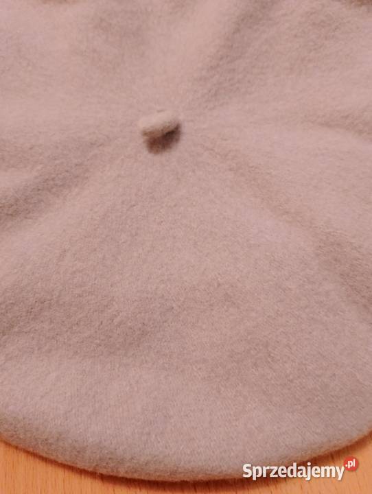 BERET szary z antenką nakrycie głowy vintage Złotniki