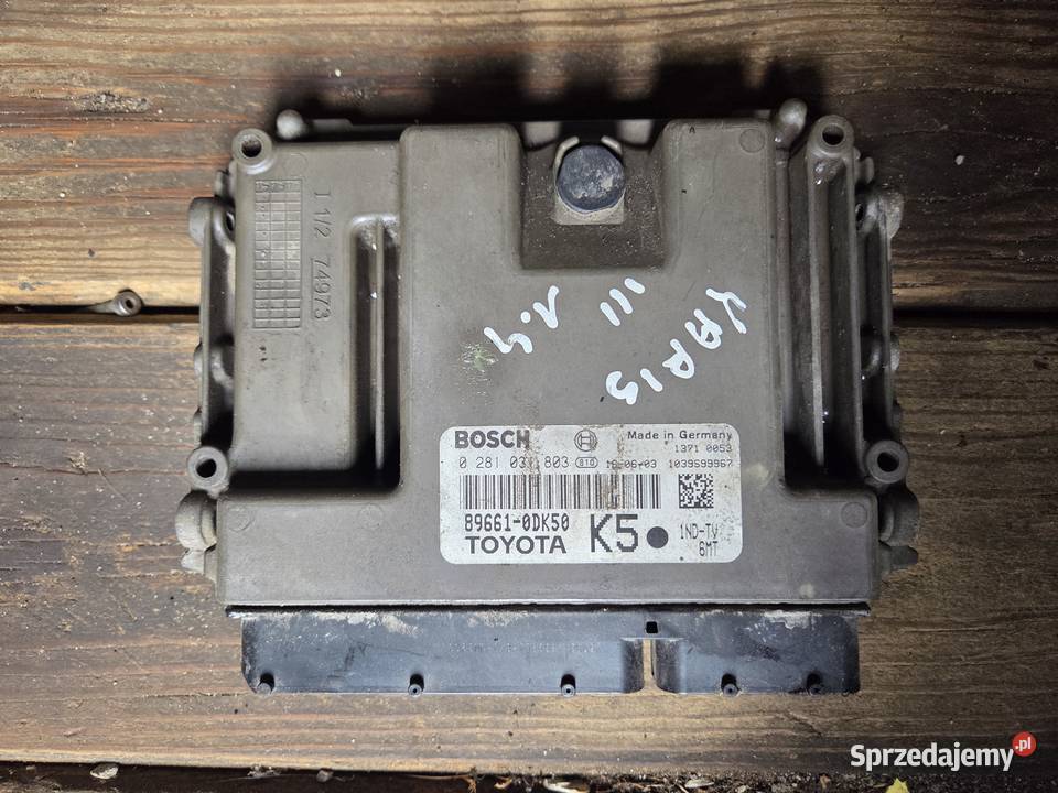 Sterownik silnika Toyota Yaris 14 896610DK50 Komputery Łagów sprzedam