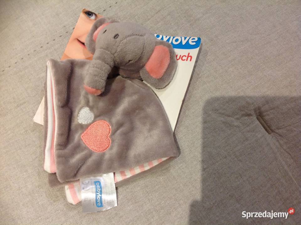 Słonik Przytulanka Szmatka BABYLOVE Nowa 0+ Nowa Sól