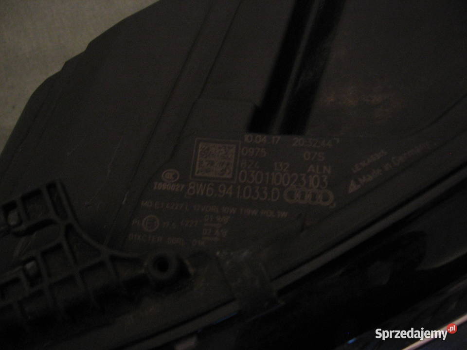 8W6941033D Audi A5 Reflektor lewy Uszkodzone mazowieckie Warszawa