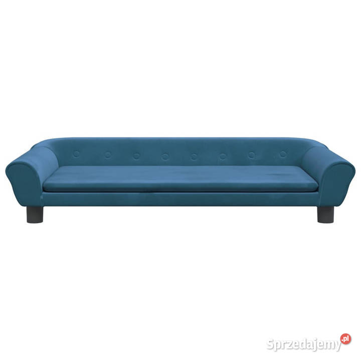 Sofa dzieci niebieska 100x50x26 aksamit