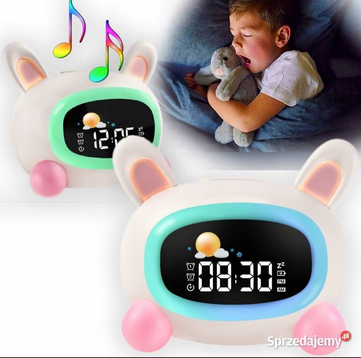 Inteligentny zegar budzik lampka lampa nocna LED Pozostałe Ruda