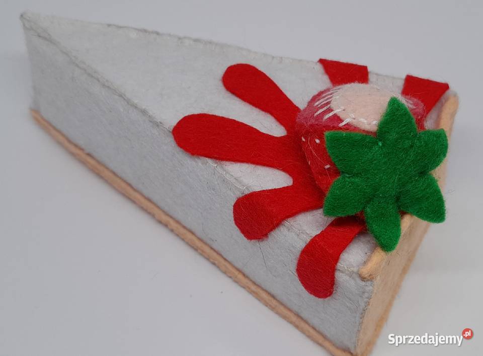 Tort ciasto zabawka kuchenna z filcu jedzenie Kraków