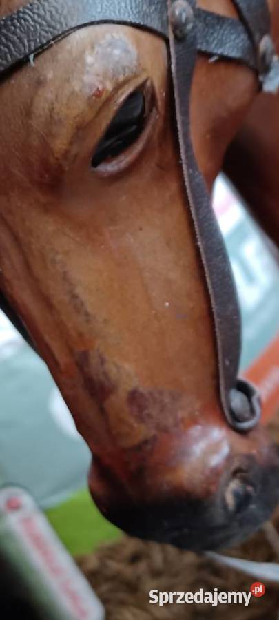 KOŃ ZE SKÓRY CIĘŻKI DAWNE CZASY PRLU JEDNA NOGA Poznań