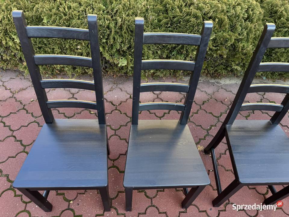 Krzesło drewniane kuchenne czarne krzesła do Garwolin