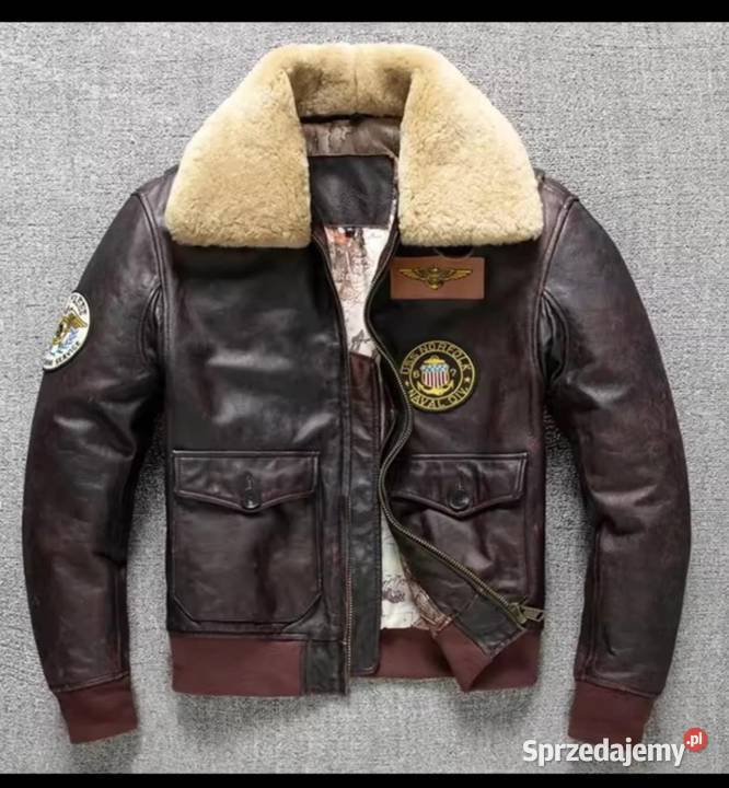 Kurtka ze skóry naturalnej kultowa kurtka pilotka G1 Tom Gun