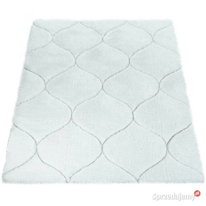 OUTLET Dywan shaggy GLAMOUR 240x330 24 biały Przeciszów