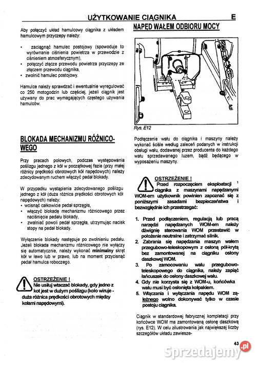 Instrukcja obsługi ursus 2812 3512 3514 Stalowa Wola