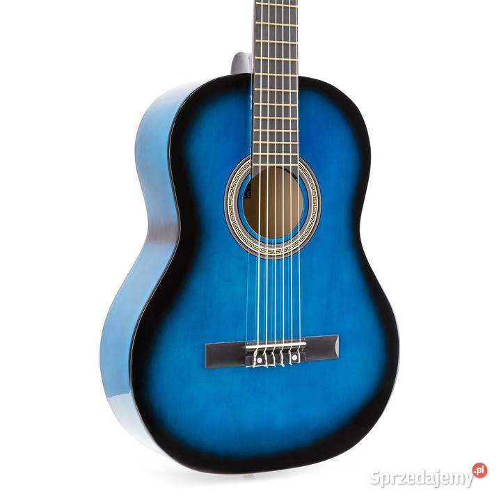 Zestaw Gitara Klasyczna Niebieska pokrowiec i Poznań