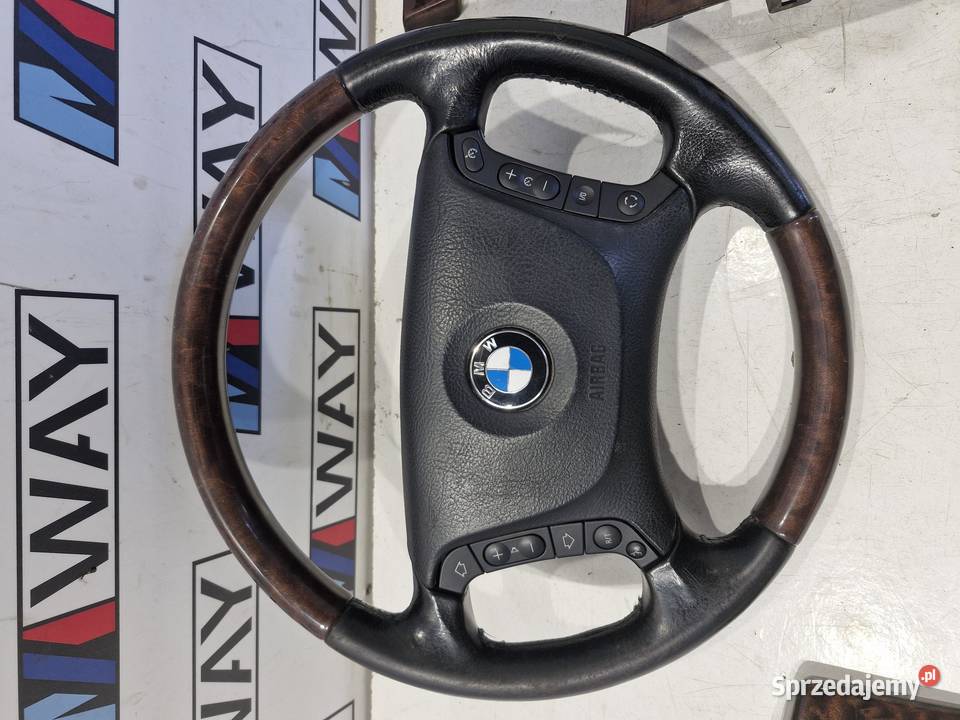 BMW E39 LISTWY KIEROWNICA DEKORY DREWNO EXLUSIVE Osłony i zaślepki dolnośląskie