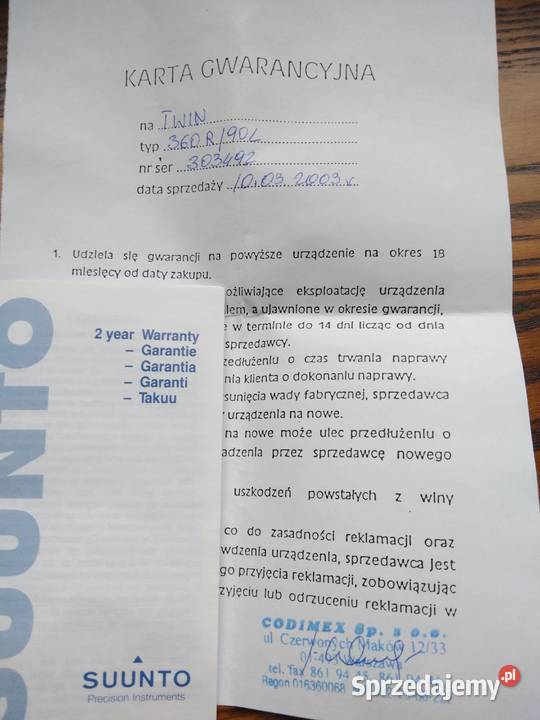 Klinometr kompas i pochyłościomierz SUUNTO zachodniopomorskie Szczecin sprzedam