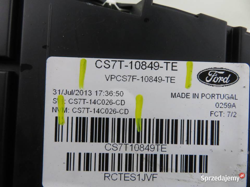 LICZNIK FORD S I 16 EcoBoost CS7T10849TE