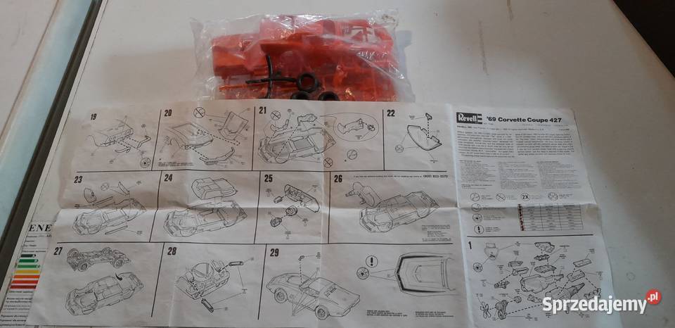 Model samochodu do sklejenia 69 Corvette Coupe Szypliszki