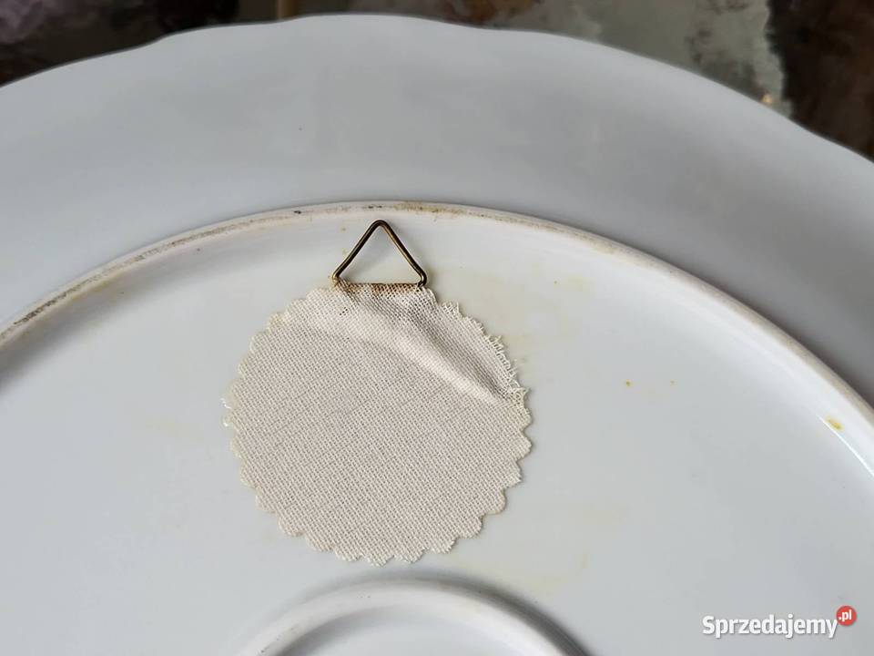 Piękny wielki talerz portret Augustyna Wawel Gdańsk