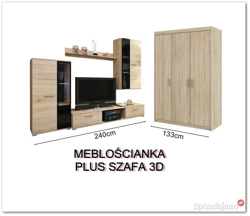 meblościanka salsa plus szafa trzydrzwiowa z Łódź sprzedam