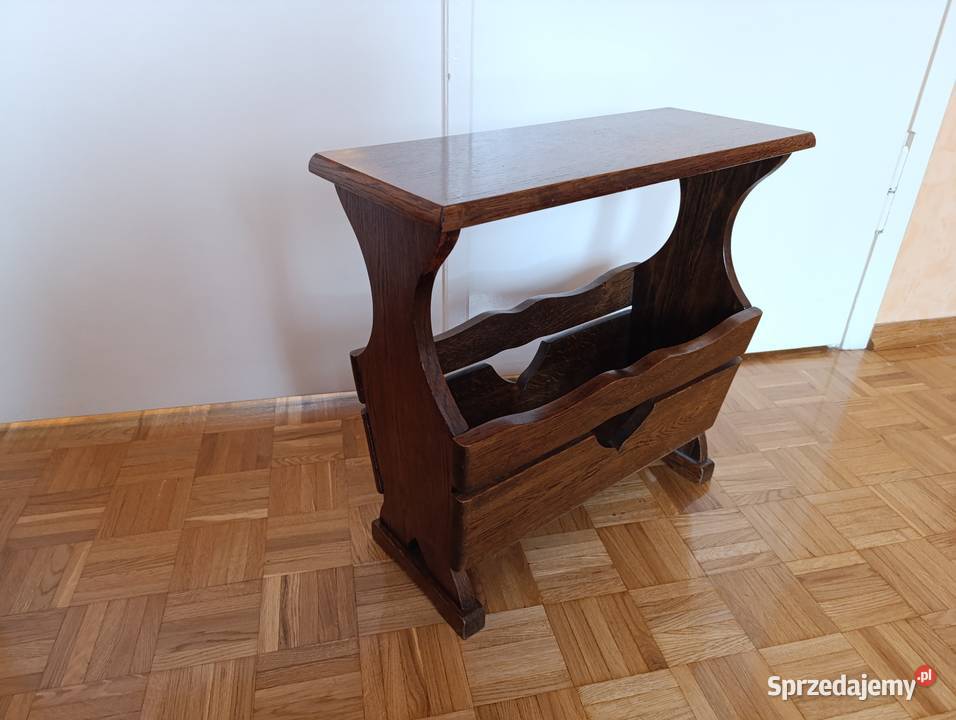Gazetnik drewniany rustykalny stan IDEALNY Rawicz