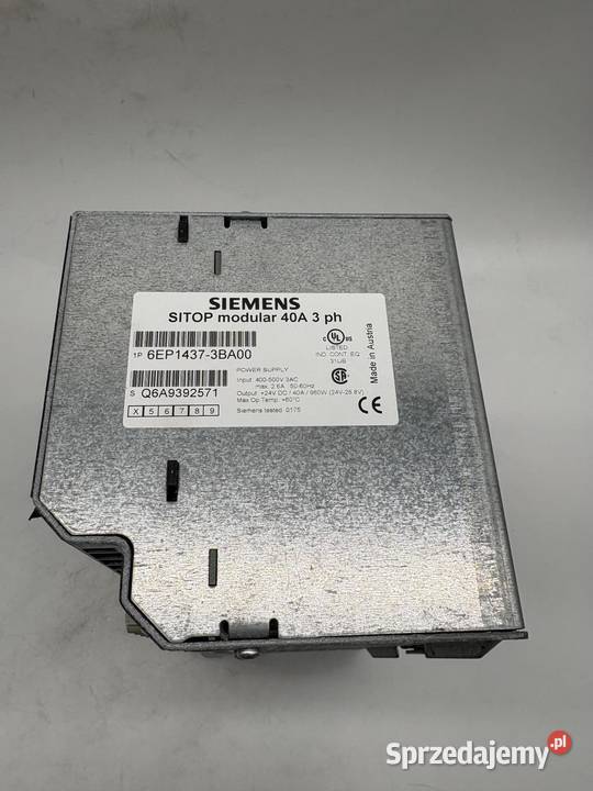 Siemens 6EP14373BA00 Zasilacz 3AC24VDC40A mazowieckie Warszawa
