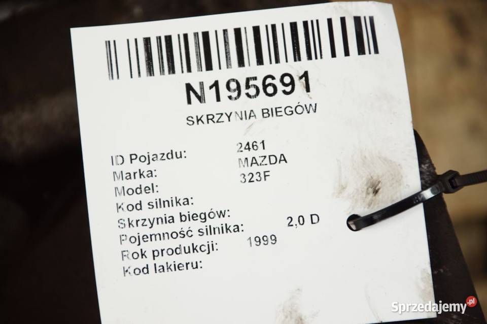 SKRZYNIA BIEGÓW MAZDA 323F RF4F Pozostałe kujawsko-pomorskie Lipno
