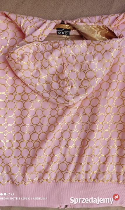Bluza z kapturem różowo złota Dolce Gabbana Łódź