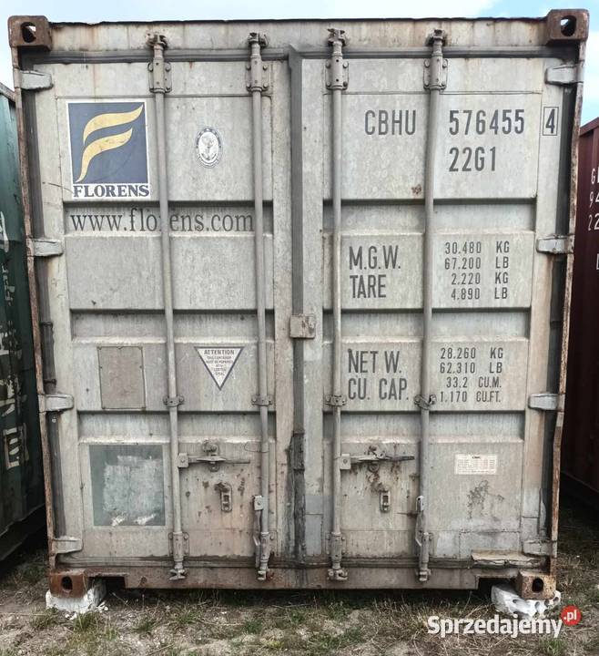 Kontener morski magazynowy 6m Poznań Kontenery wielkopolskie Pobiedziska