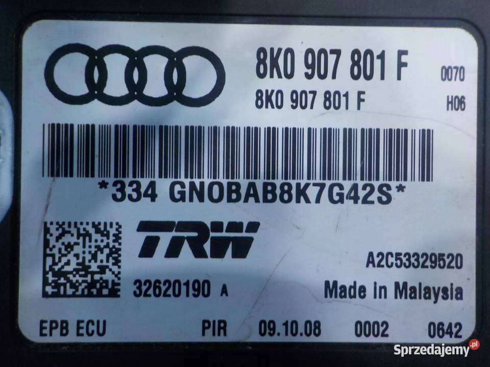 AUDI A4 B8 SLINE 18 TFSI 09r SEDAN modul hamulca Suków