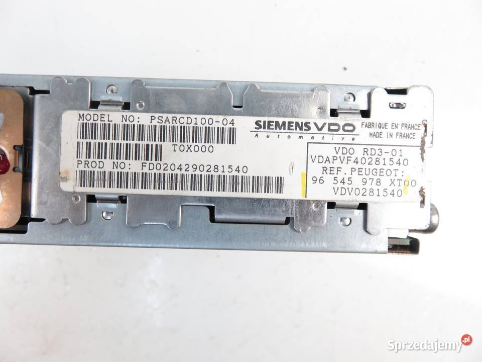 RADIO PEUGEOT 307 SW 96545978XT sprzedam