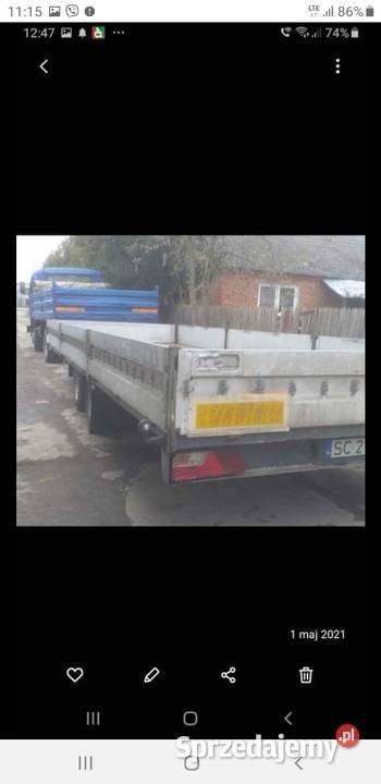 Przyczepa Konar dmc 35 t na poduszkach tandem Tarnobrzeg sprzedam