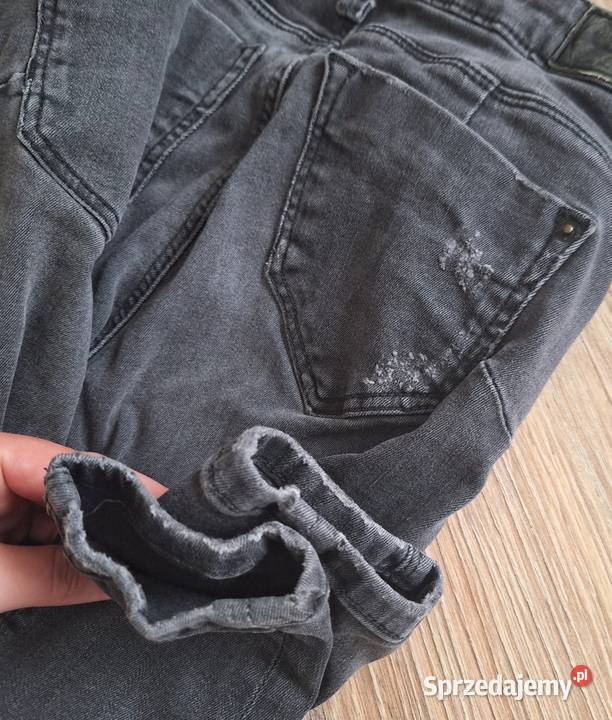 Jeansy wysoki stan Bershka 36 ciemne z małopolskie Kraków