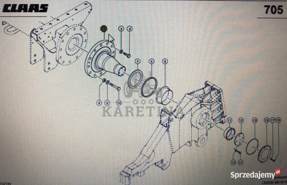 CLAAS 00 0764 593 0Claas nośnik gąsienicyClaas Jastrzębniki
