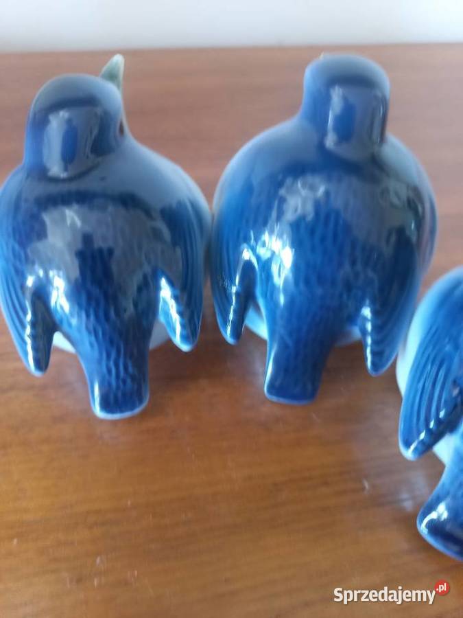 Figurki porcelanowe Wróbel zestaw 3 Figurki