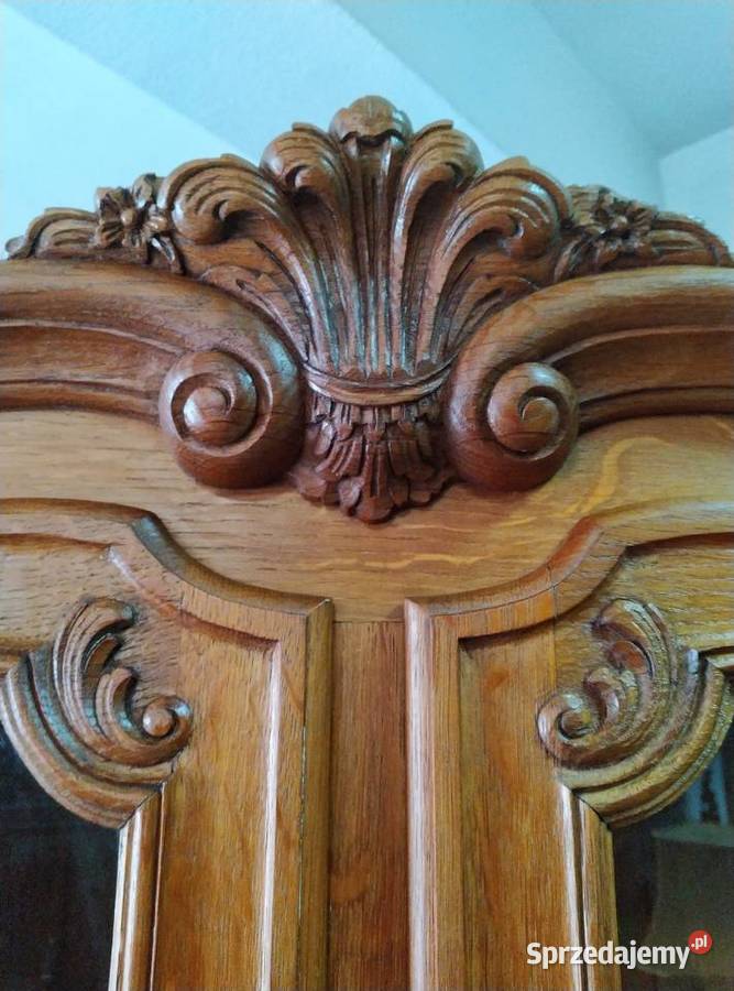 Witryna ludwikowska narożna lite drewno dębowe Białystok