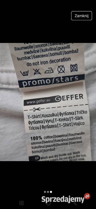 Geffer biały tshirt męski r XL zachodniopomorskie