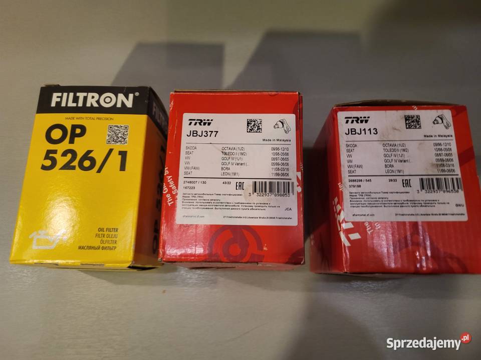 Sworzeń TRW JBJ377 i TRW JBJ113 filtr oleju łódzkie Łódź sprzedam