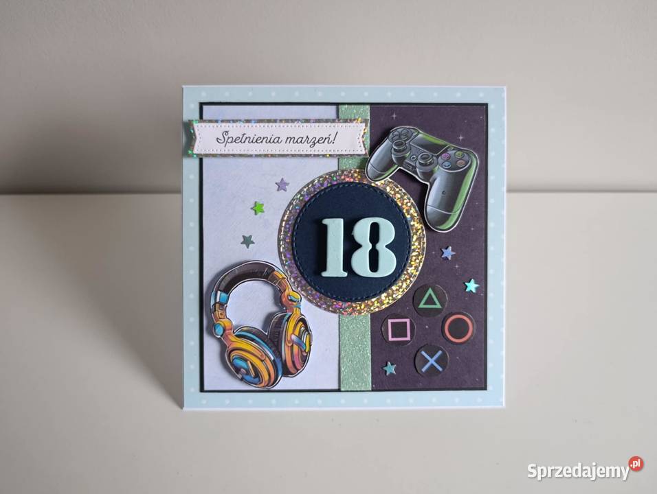 Kartka ręcznie robiona na 18te urodziny łódzkie Łódź sprzedam