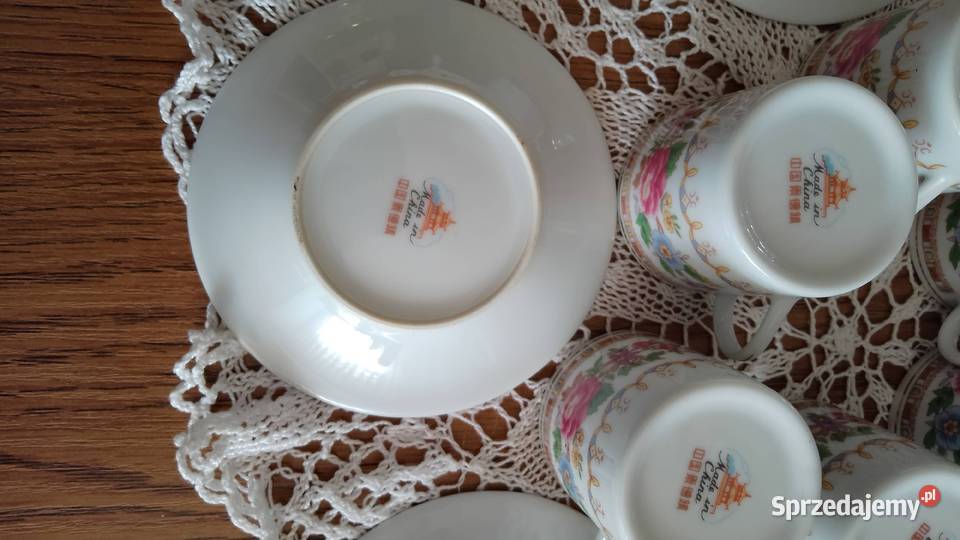 Chiński kplFilizanki i spodki Porcelana i szkło Nakło nad Notecią