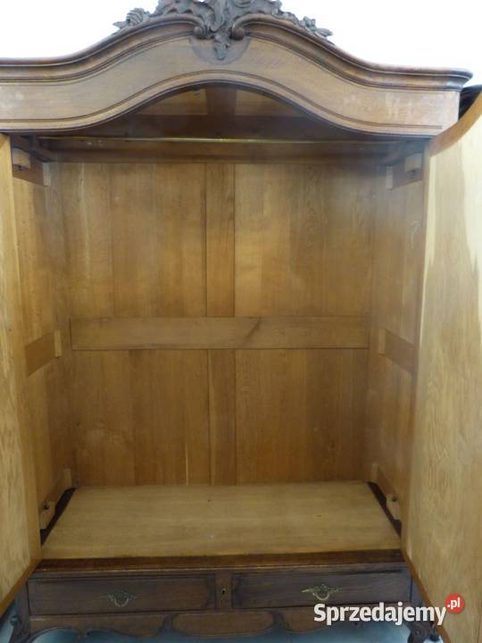 Szafa Ludwik rocaille ciemny dąb kompletusklep śląskie Dąbrowa Górnicza