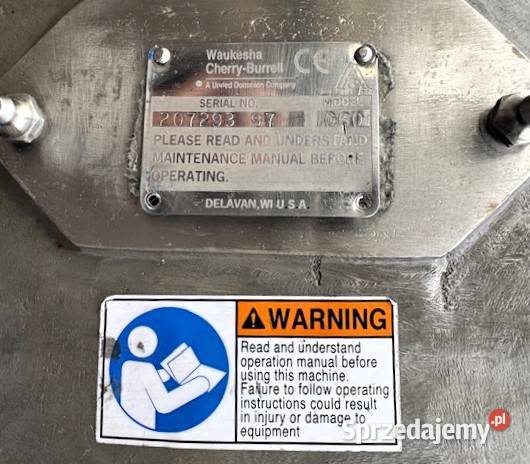 Pompa krzywkowa spożywcza Waukesha 060 U1