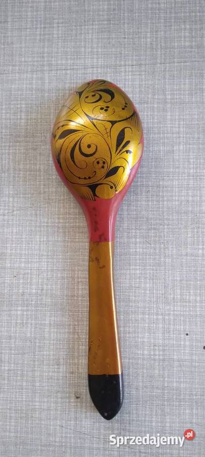 Ozdobna malowana łyżka drewniana Koło